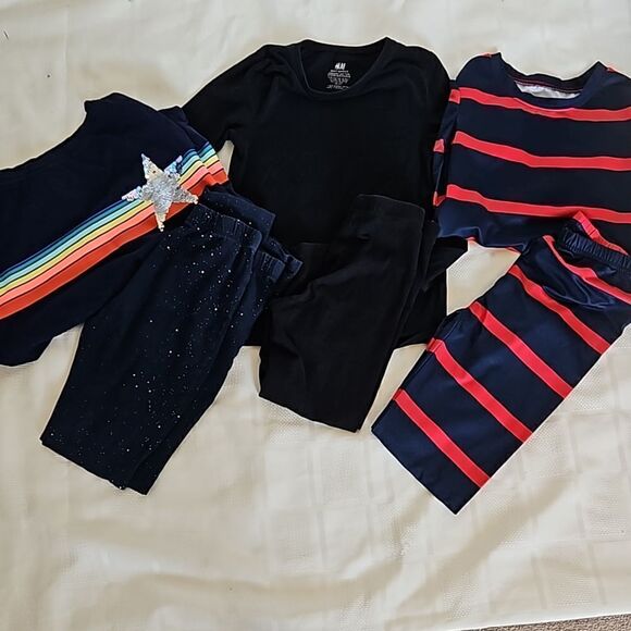 Gap Girl's Bundle Of 6 Pieces T-shirt & Pants Navy Blue/ Red 7- 8 Years Old - Picture 12 of 16